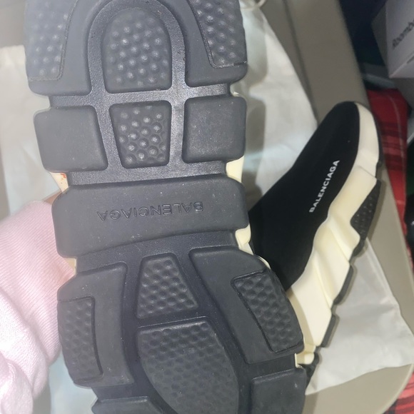 WOMEN'S SPEED RECYCLED KNIT TRAINERS IN BLACK/WHITE - Picture 4 of 6